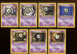 Unown D F M N E I O Set Ex/NM- 1st Edition 47 48 49 50/75 Neo Discovery Pokemon - Image 5