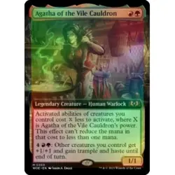 FOIL AGATHA OF THE VILE CAULDRON (EXTENDED ART) Wilds Of Eldraine WOE Magic MTG - Image 1