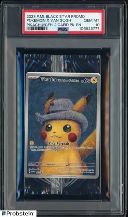 Pokemon Pikachu with Grey Felt hat Van Gogh 085 Graded Sealed Promo PSA 10 - Image 1