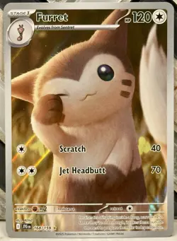 Furret Illustration Rare 168/159 NM/M SV09: Journey Together Pokemon TCG - Image 1