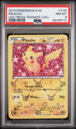 2013 POKEMON LEGENDARY TREASURES PIKACHU #RC7 HOLO PSA 8 NEAR MINT #114420491 - Image 1