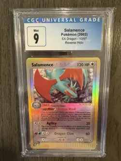 CGC 9 Salamence ex Dragon Reverse Holo Rare 10/97 Pokemon TCG 2003 - Image 1