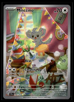 Minccino 182/162 Illustration Rare Temporal Forces Pokemon NM/M - Image 1