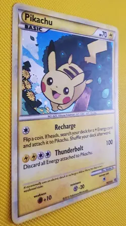 Pikachu HGSS03 *W/ HOLO 3 SWIRL* Pokemon TCG: 2010 HGSS Black Star Promo LP - Image 2
