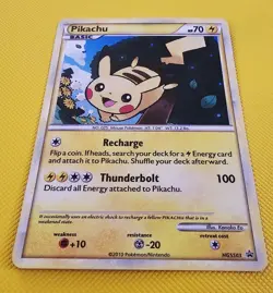Pikachu HGSS03 *W/ HOLO 3 SWIRL* Pokemon TCG: 2010 HGSS Black Star Promo LP - Image 4