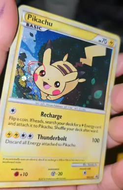 Pikachu HGSS03 *W/ HOLO 3 SWIRL* Pokemon TCG: 2010 HGSS Black Star Promo LP - Image 5