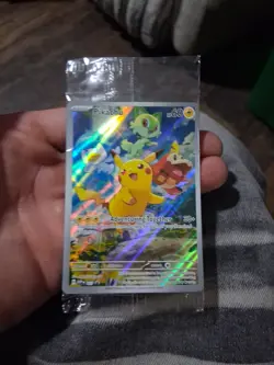 2xSEALED Pokemon Pikachu SVP 027 Scarlet & Violet Full Art Holo Black Star Promo - Image 1