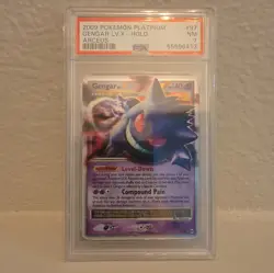 2009 POKEMON PLATINUM ARCEUS #97 GENGAR LV.X-HOLO PSA 7 - Image 1