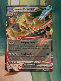 TEAM ROCKET'S PERSIAN EX 150/182 DESTINED RIVALS POKEMON (DOUBLE RARE, NM) - Image 1