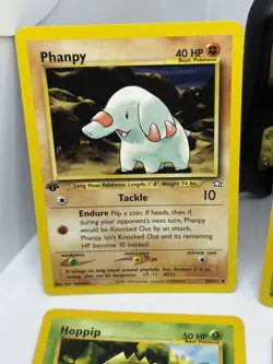 Pokemon TCG Phanpy 43, Sunkern 78, Hoppip 61, Skiploom 1ST Editions Neo Genesis - Image 2