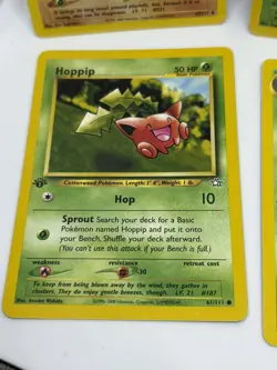 Pokemon TCG Phanpy 43, Sunkern 78, Hoppip 61, Skiploom 1ST Editions Neo Genesis - Image 5