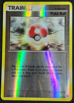 Pokemon TCG 2007 Poke Ball 110/130 Diamond Pearl Reverse Holo Moderately Played+ - Image 1