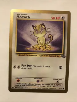 Pokemon TCG Meowth Fruit Roll Up Gold Bordered Promo 56/64 - Image 1