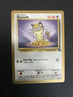 Pokemon TCG Meowth Fruit Roll Up Gold Bordered Promo 56/64 - Image 3