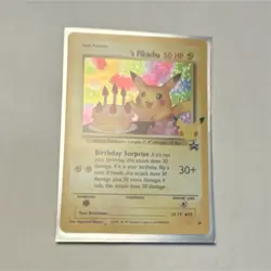 Pokemon ______'s Pikachu Promo Holo 24/53 Wotc 50 HP Birthday Surprise 1995 - Image 1