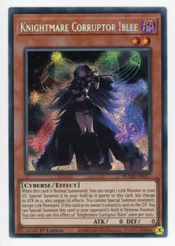 Yugioh Knightmare Corruptor Iblee BLMR-EN057 Secret Rare 1st NM - Image 1