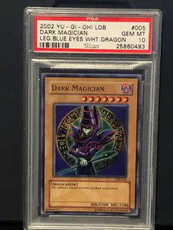 2002 Yu-Gi-Oh Legend Of Blue Eyes DARK MAGICIAN LOB-005 Unlimited PSA 10 LOW POP - Image 1