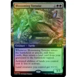 FOIL BLOSSOMING TORTOISE (EXTENDED ART) Wilds Of Eldraine WOE Magic MTG CARD - Image 1