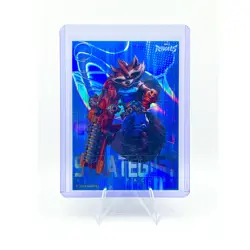 2026 Marvel Rivals Hero Positioning Rocket Raccoon Blue parallel #’d 7/100 - Image 1