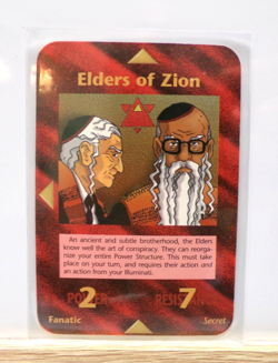 ILLUMINATI CARD INWO - ELDERS OF ZION Steve Jackson CGG Game Single #1154 - Image 1