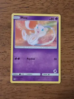 Mew 32/68 Hidden Fates Stamped Rare Pokemon Card NM - Image 1