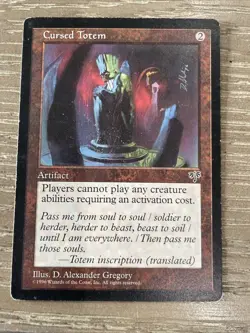 Cursed Totem Mirage MTG MP Magic: The Gathering Free Ship - Image 1