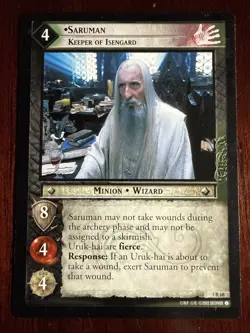 Decipher Lord Of The Rings TCG Rare Card Saruman Keep Of Isengard 3R68 - Image 1