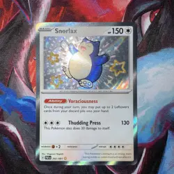 Pokemon Snorlax TCG Baby Shiny Holo Card Paldean Fates 202/091 - Image 2