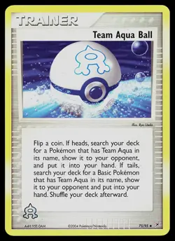 Pokemon Card - Team Aqua Ball Team Magma vs Aqua 75/95 Reverse Holo - Image 1