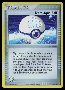 Pokemon Card - Team Aqua Ball Team Magma vs Team Aqua 75/95 Reverse Holo - Image 1
