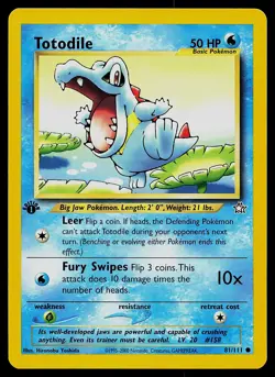 Pokemon Card - Totodile Neo Genesis 81/111 Common 1st Edition - Image 1