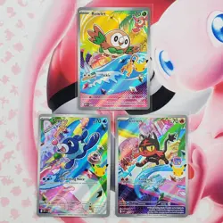Rowlett 043 + Litten 044 + Popplio 045 - First Partner Pokemon Cards - #L583 - Image 1