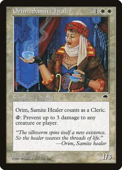 Orim, Samite Healer [Tempest] - Near Mint - MTG - Image 1