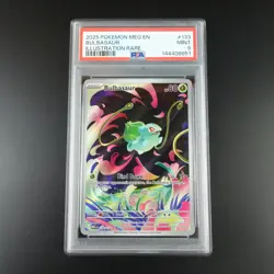 PSA 9 Bulbasaur 133/132 Pokemon Mega Evolutions Graded Card - Image 1