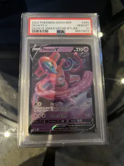 2022 POKEMON SWSH BLACK STAR PROMO #266 DEOXYS V PSA 10 - Image 2