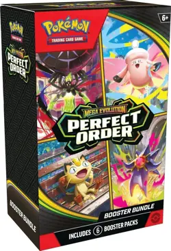 Pokemon TCG: Mega Evolution-Perfect Order Booster Bundle (6 Packs) New Sealed - Image 2