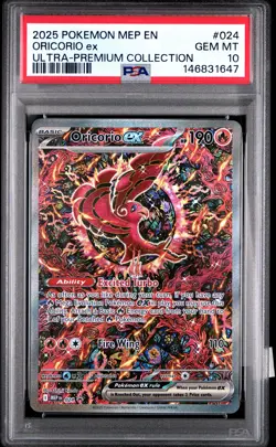 2025 POKEMON MEP EN-ME BLACK STAR PROMO #024 ORICORIO EX PSA 10 - Image 1