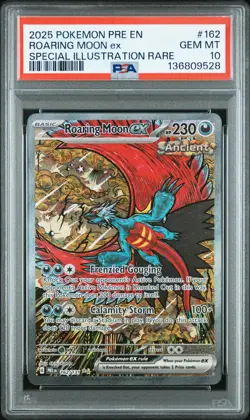 2025 POKEMON PRE EN-PRISMATIC EVOLUTIONS #162 ROARING MOON EX PSA 10 - Image 1