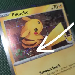 FART WHOLE SWIRL BLEED 🌀💫 Pikachu 051/162 30th Promo Cosmos Holo Pokemon Card - Image 1