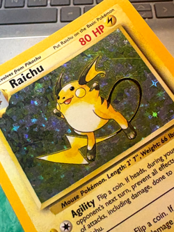 Raichu - 14/102 - Pokemon Base Set Unlimited Holo Rare Card WOTC MP/HP Card - Image 3