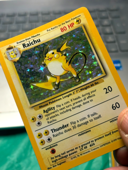 Raichu - 14/102 - Pokemon Base Set Unlimited Holo Rare Card WOTC MP/HP Card - Image 4