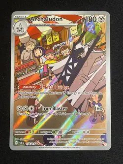 Pokemon Archaludon Illustration Rare SV07: Stellar Crown 155/142 NM - Image 1