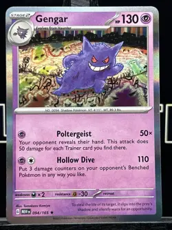 Gengar 151 Holo Pokemon TCG 094/165 Scarlet & Violet Rare - Image 3