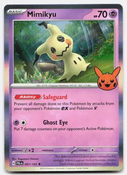 Mimikyu 097/193 Holo Rare Trick or Trade BOOster 2023 Pokemon Near Mint - Image 1