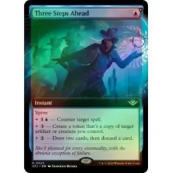 FOIL THREE STEPS AHEAD (EXTENDED ART) Outlaws Of Thunder Junction OTJ Magic MTG - Image 1