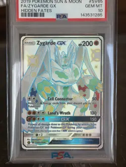 Pokemon PSA 10 Gem Mint Hidden Fates: Shiny Vault Full Art Zygarde GX SV65/SV94 - Image 3