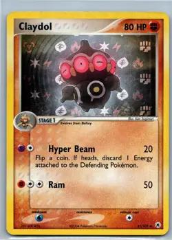 Pokemon TCG Claydol - 31/101 - Uncommon - Reverse Holo EX Hidden Legends - Image 1