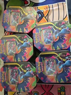 Pokemon - TCG - Mega Charizard X ex Tin Lot of 5 - Image 1