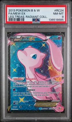 Mew Ex Pokemon Black & White Legendary Treasures Radiant RC24/RC25 PSA 8 - Image 1