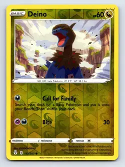 Deino 113/203 Common Evolving Skies Pokemon Reverse Holo Lightly Played - Image 1